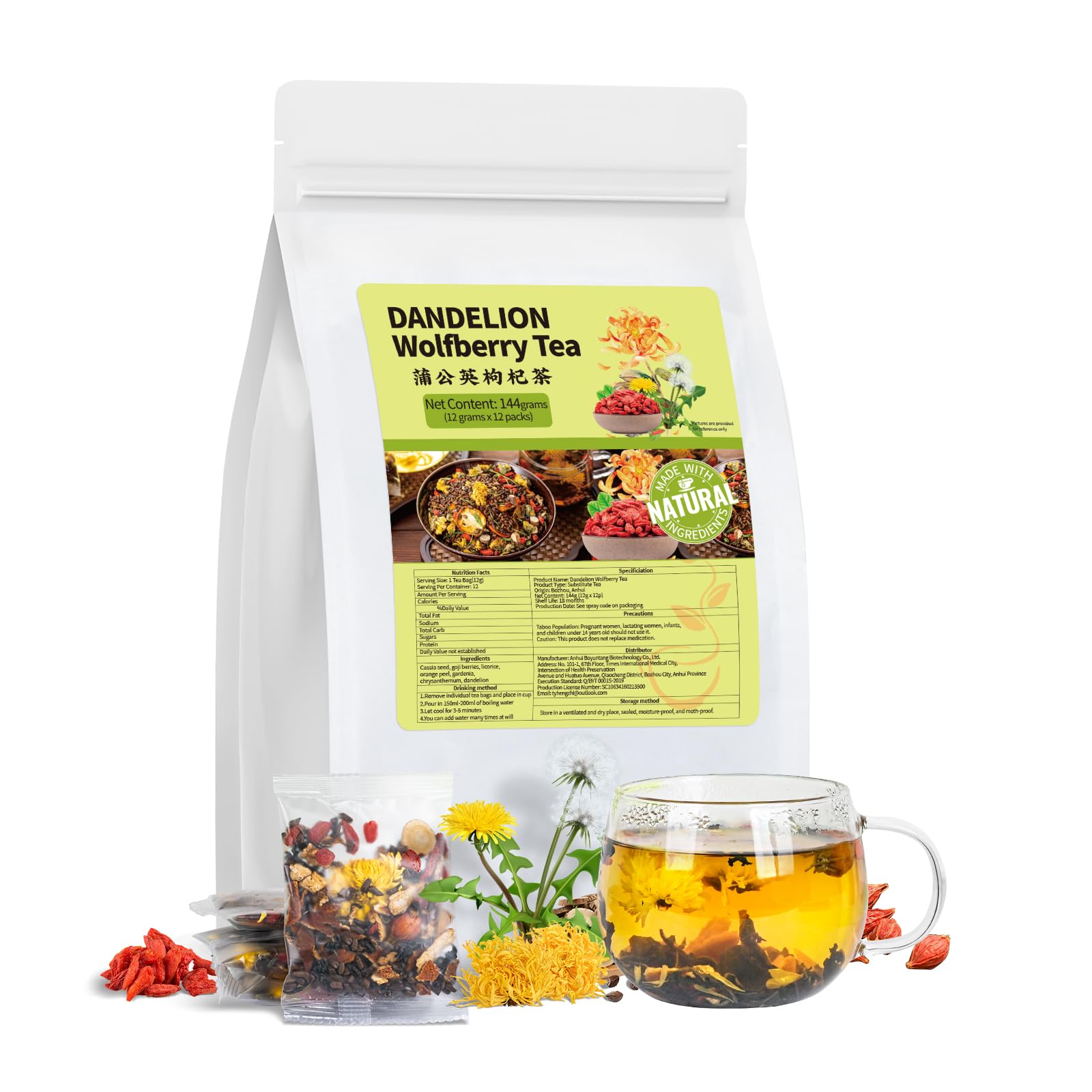 Dandelion Wolfberry Tea vista 1